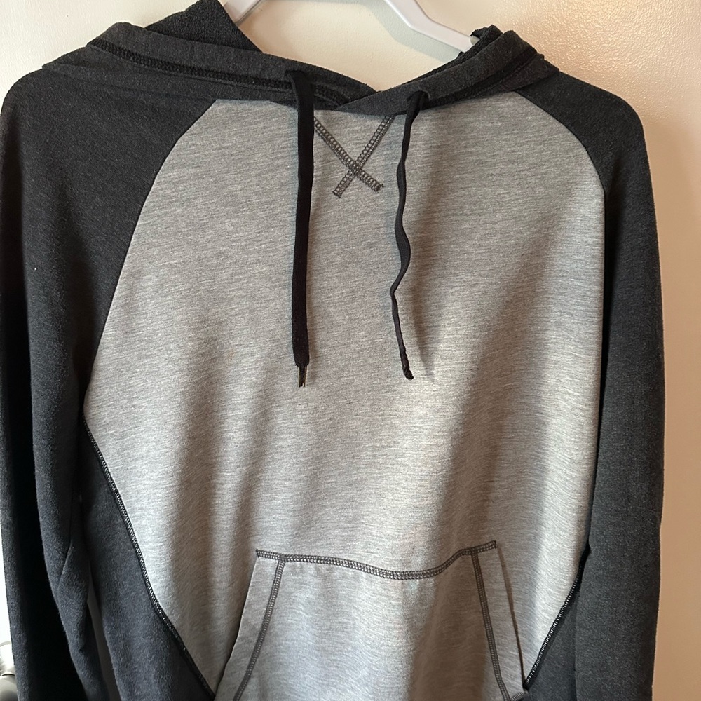 Converse Gray and Black Raglan Hoodie